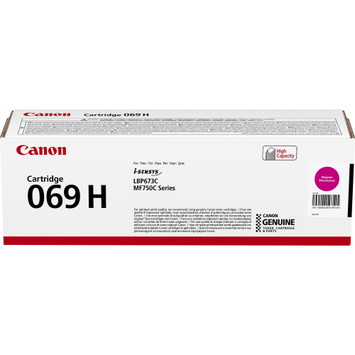 CANON 069 H TONER MAGENTA ALTISSIMA RESA PER LBP673Cdw MF752Cdw MF754Cdw 5.500 PAGINE